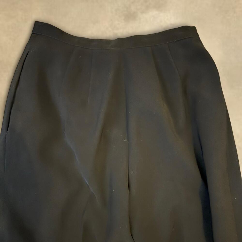 Kasper ASL Petite Womens Black Pleated High Rise Straight Leg Dress Pants 2P - Picture 4 of 6